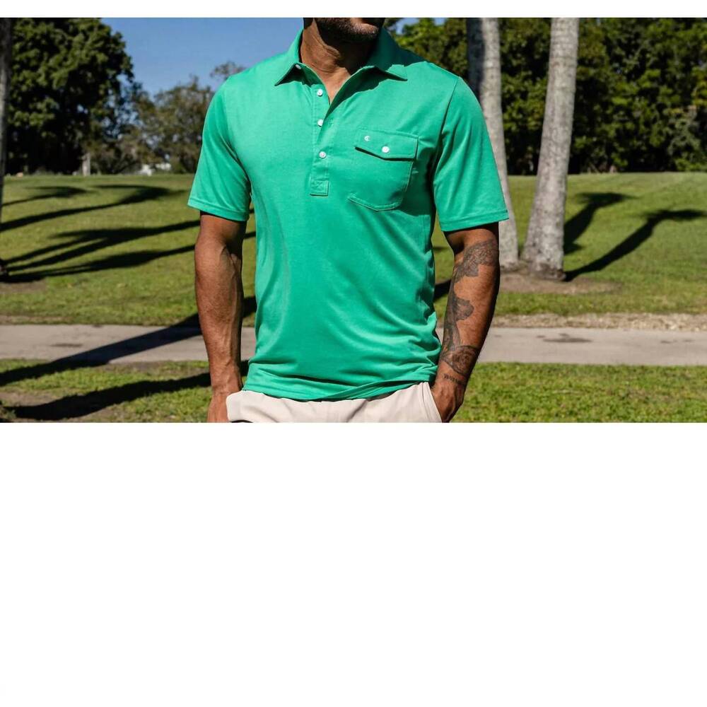 NEW CRIQUET performance players shirt in golf green